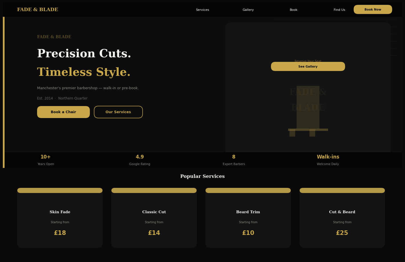 FADE & BLADE homepage